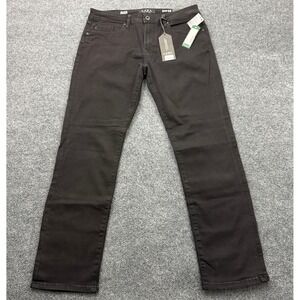 Liverpool Bolt Relaxed Straight Jeans Mens 34x32 Jet Black Stretch Denim Capsule